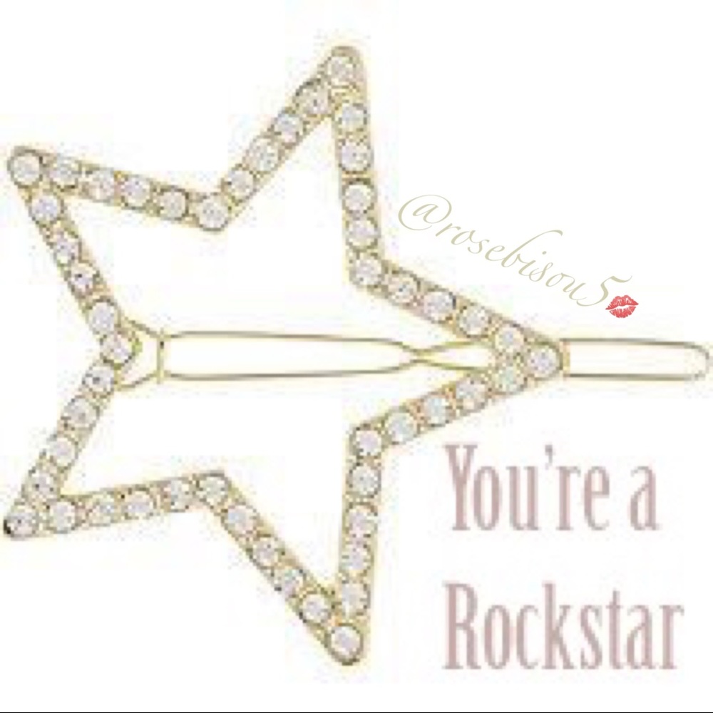 🌟Glam Star Rockstar Barrette in Gold-tone